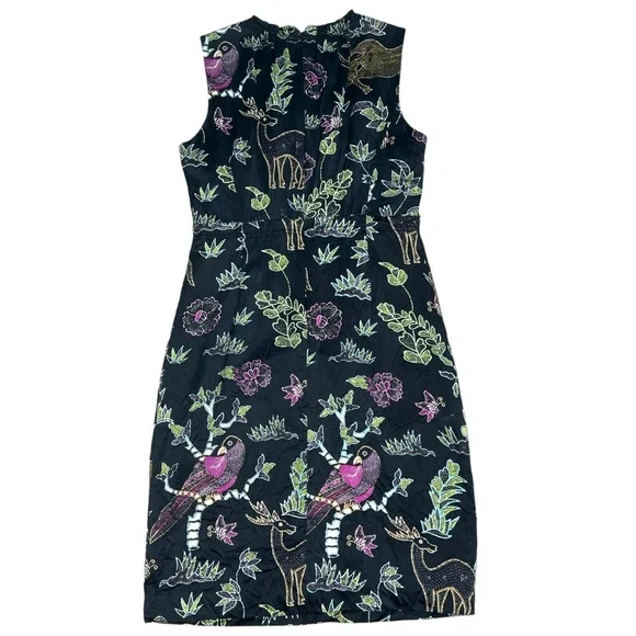 Tory Burch Silk Blend Mini Sheath Dress magical animal print size 6 - Picture 3 of 15